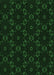 Machine Washable Transitional Deep Emerald Green Rug, wshpat557grn