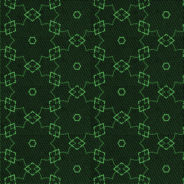 Round Patterned Deep Emerald Green Rug, pat557grn