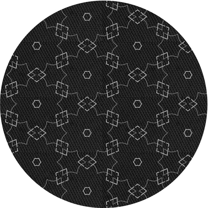 Square Machine Washable Transitional Black Rug in a Living Room, wshpat557gry