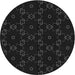 Square Patterned Black Rug, pat557gry