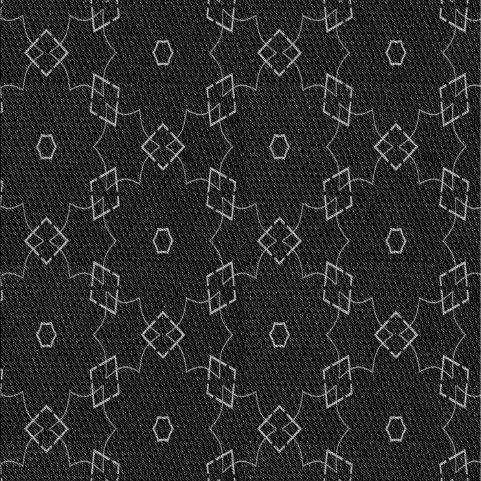 Patterned Black Rug, pat557gry
