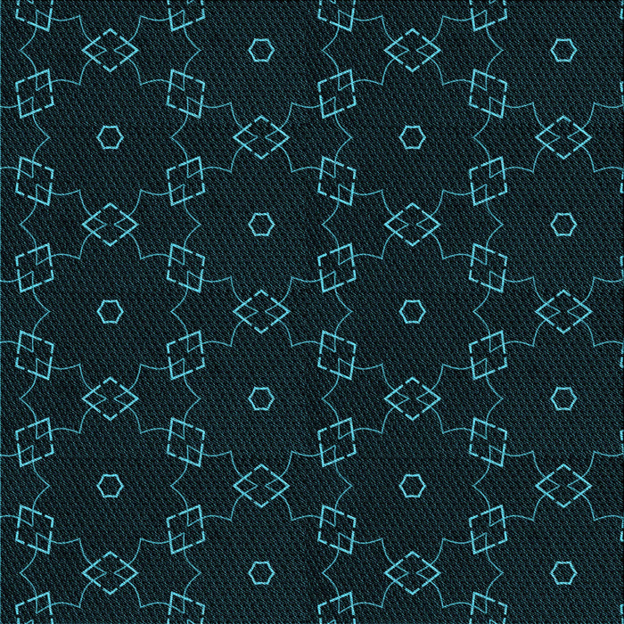 Round Patterned Black Rug, pat557lblu