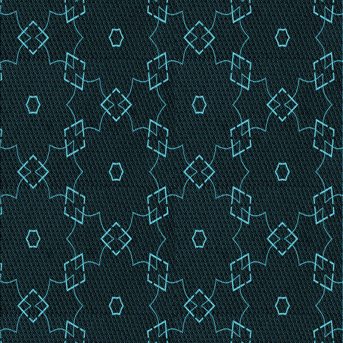 Patterned Black Rug, pat557lblu