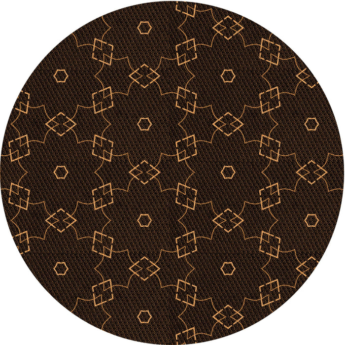 Square Patterned Black Rug, pat557org