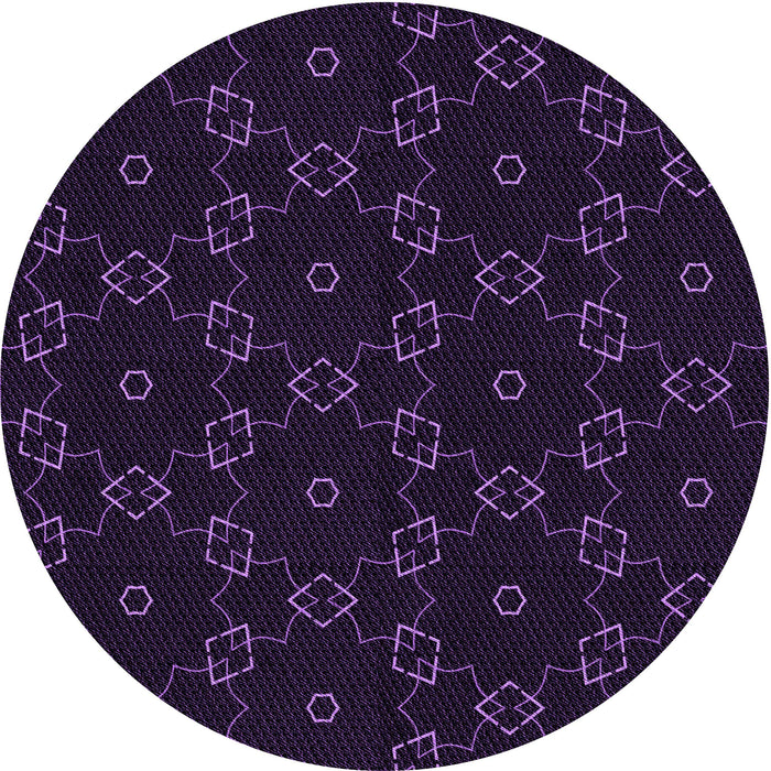 Square Patterned Midnight Gray Rug, pat557pur