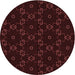 Square Patterned Chocolate Brown Rug, pat557rd