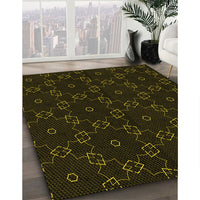 Patterned Black Rug, pat557yw