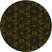 Square Patterned Black Rug, pat557yw