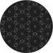 Sideview of Patterned Black Novelty Rug, pat557