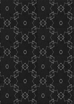 Patterned Black Novelty Rug, pat557