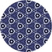 Square Patterned Night Blue Rug, pat558blu