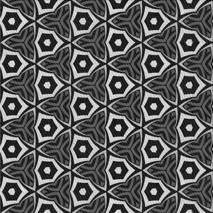 Square Patterned Midnight Gray Rug, pat558gry