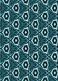 Machine Washable Transitional Deep Teal Green Rug, wshpat558lblu