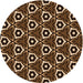 Square Patterned Peru Brown Rug, pat558org