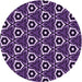 Square Patterned Purple Rug, pat558pur