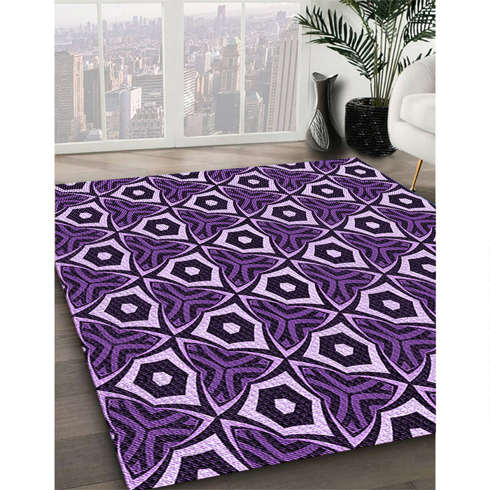 Machine Washable Transitional Purple Rug in a Family Room, wshpat558pur