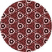 Square Patterned Red Red Rug, pat558rd