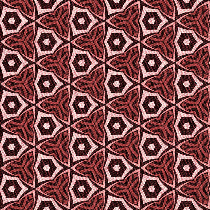 Round Patterned Red Red Rug, pat558rd