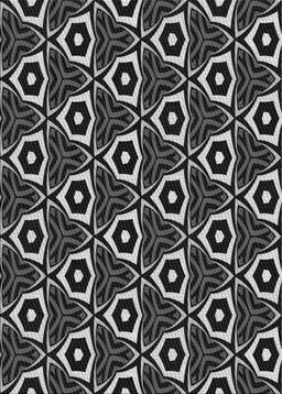 Patterned Dark Gray Novelty Rug, pat558
