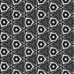 Square Patterned Dark Gray Novelty Rug, pat558