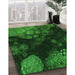 Machine Washable Transitional Deep Emerald Green Rug in a Family Room, wshpat559grn