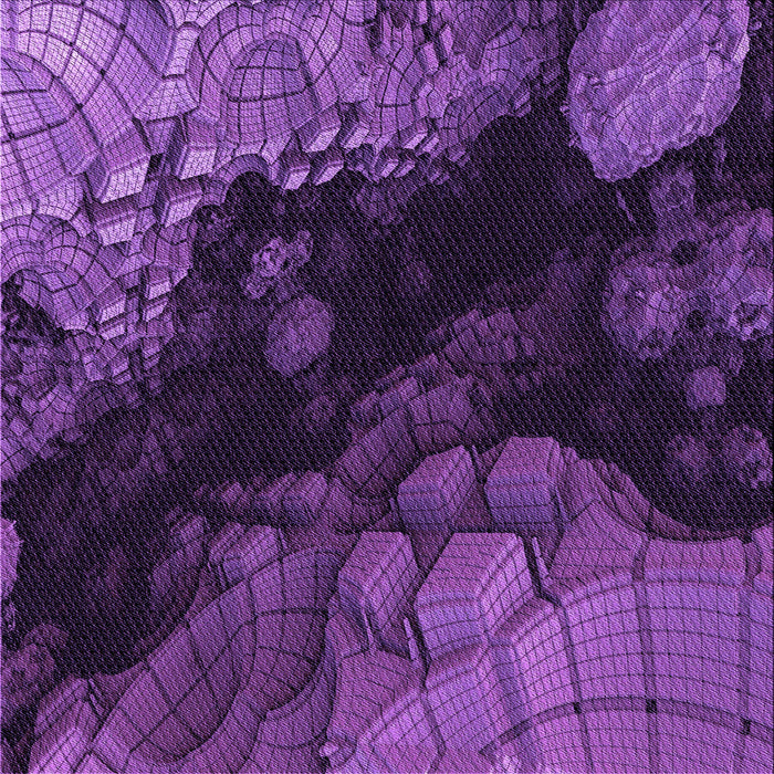 Round Machine Washable Transitional Jasmine Purple Rug, wshpat559pur