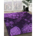 Patterned Jasmine Purple Rug in Family Room, pat559pur