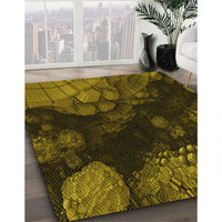 Patterned Black Brown Rug, pat559yw