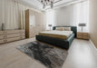 Machine Washable Transitional Granite Gray Rug in a Bedroom, wshpat559