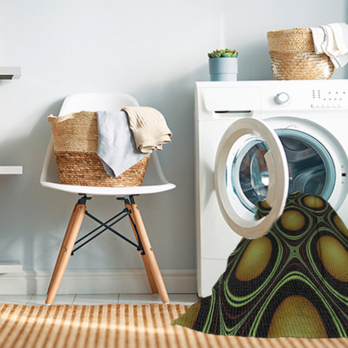 Machine Washable Transitional Midnight Gray Rug in a Washing Machine, wshpat55