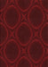 Machine Washable Transitional Red Rug, wshpat56rd