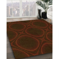 Patterned Red Brown Rug, pat56yw