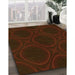 Patterned Red Brown Rug in Family Room, pat56yw