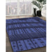 Machine Washable Transitional Royal Blue Rug in a Family Room, wshpat560blu