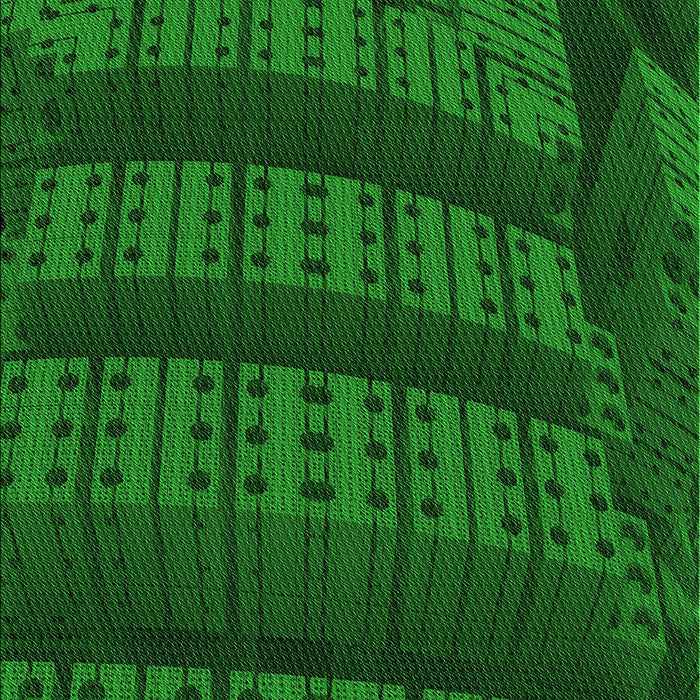 Machine Washable Transitional Deep Emerald Green Rug, wshpat560grn