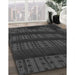 Machine Washable Transitional Charcoal Black Rug in a Family Room, wshpat560gry