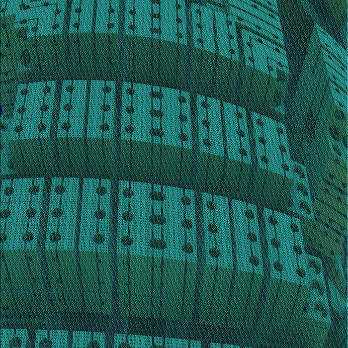 Machine Washable Transitional Dark Cyan Green Rug, wshpat560lblu