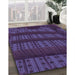 Machine Washable Transitional Dark Purple Rug in a Family Room, wshpat560pur