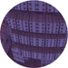 Square Patterned Dark Purple Rug, pat560pur