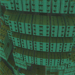 Square Patterned Dark Forest Green Novelty Rug, pat560