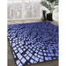 Patterned Light Slate Blue Rug in Family Room, pat561blu