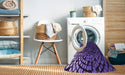 Machine Washable Transitional Purple Rug in a Washing Machine, wshpat561pur