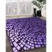 Patterned Purple Rug in Family Room, pat561pur