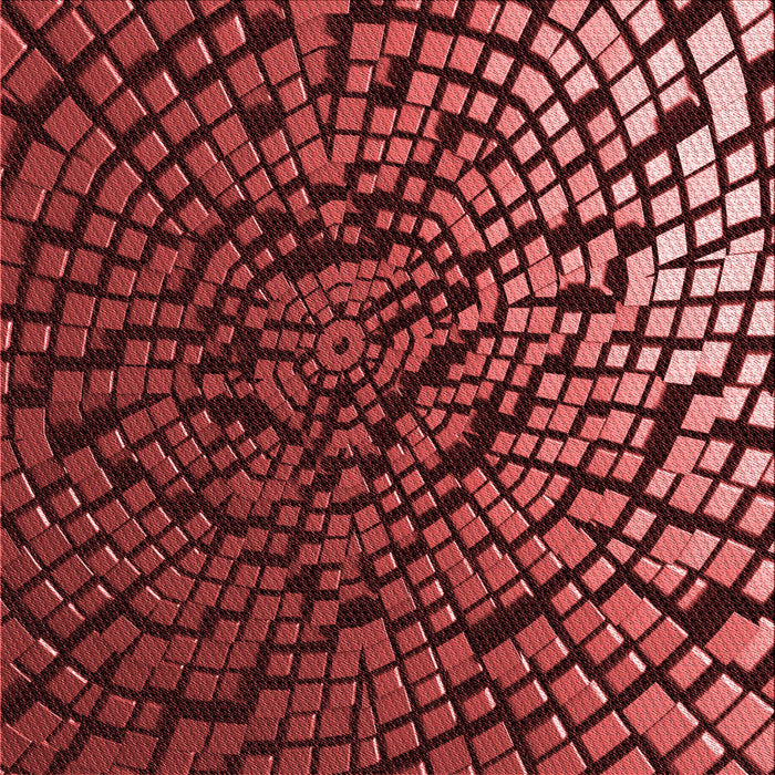 Round Patterned Maroon Red Rug, pat561rd