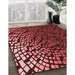 Machine Washable Transitional Maroon Red Rug in a Family Room, wshpat561rd