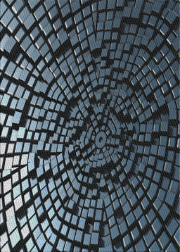 Patterned Mid Gray Novelty Rug, pat561