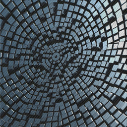 Square Patterned Mid Gray Novelty Rug, pat561