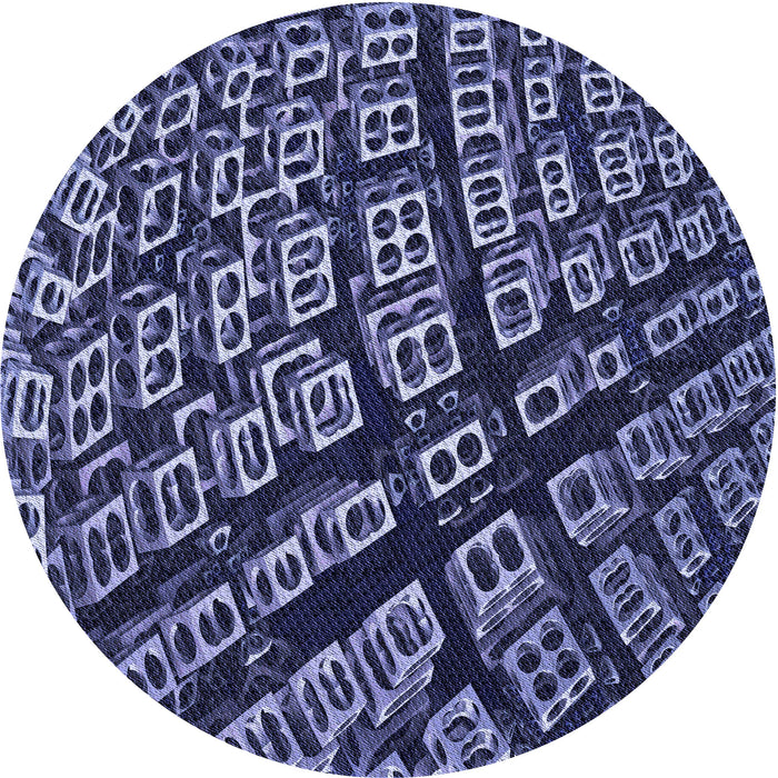 Square Patterned Purple Rug, pat562blu