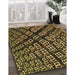Patterned Caramel Brown Rug in Family Room, pat562brn