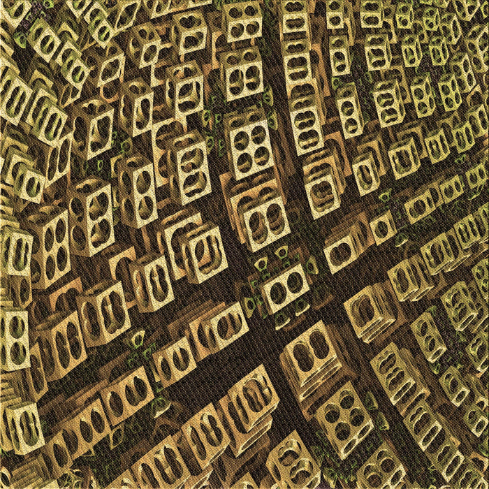 Round Patterned Caramel Brown Rug, pat562brn